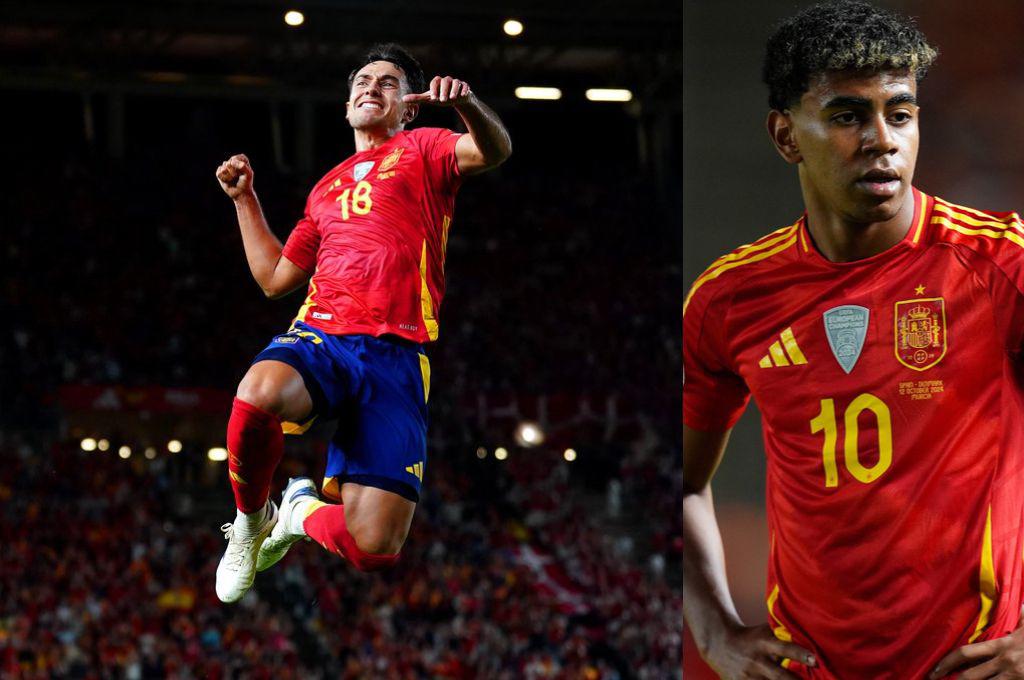 Con un Yamal desaparecido, España derrota a Dinamarca con un golazo de volea de Zubimendi en la UEFA Nations League