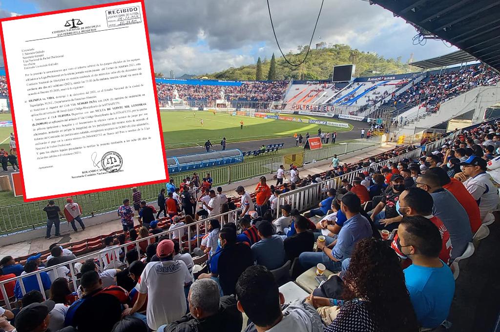 Comisión de Disciplina le aplica fuerte multa al Olimpia por quema de pólvora y sanciona al volante del Vida Sergio Peña