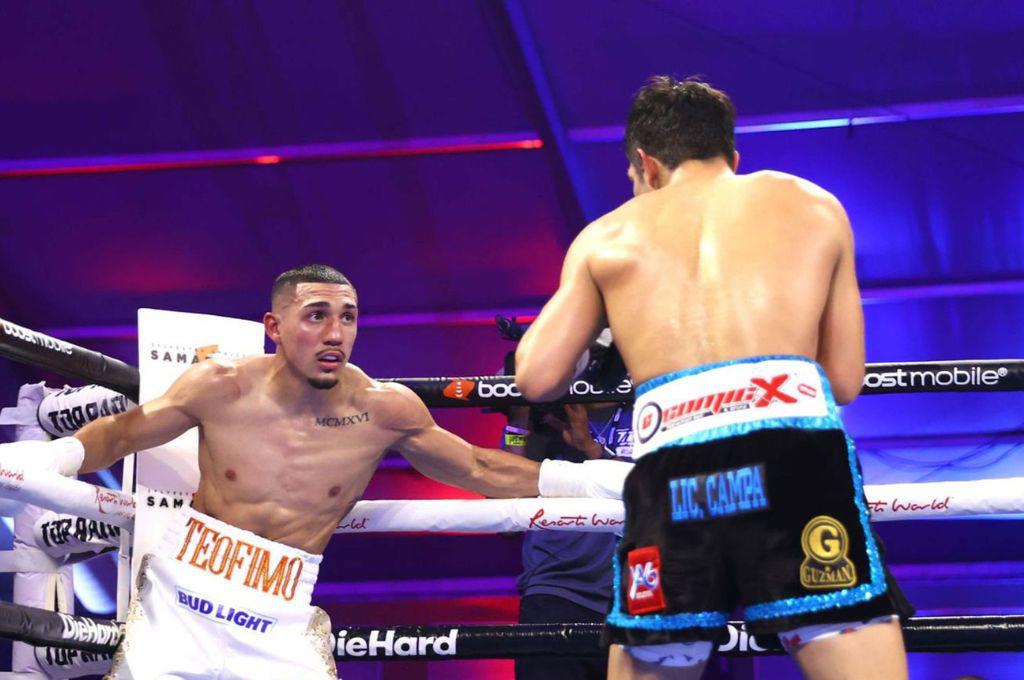 ¡Así lo mandó a la lona! Teófimo López y su resurrección ante Pedro Campa: la bandera de Honduras presente