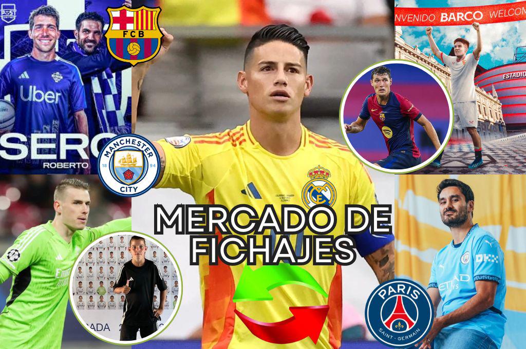 Real Madrid ficha a joya del Barcelona; Flick y Ancelotti sufren bajas sensibles y James Rodríguez tiene nuevo club