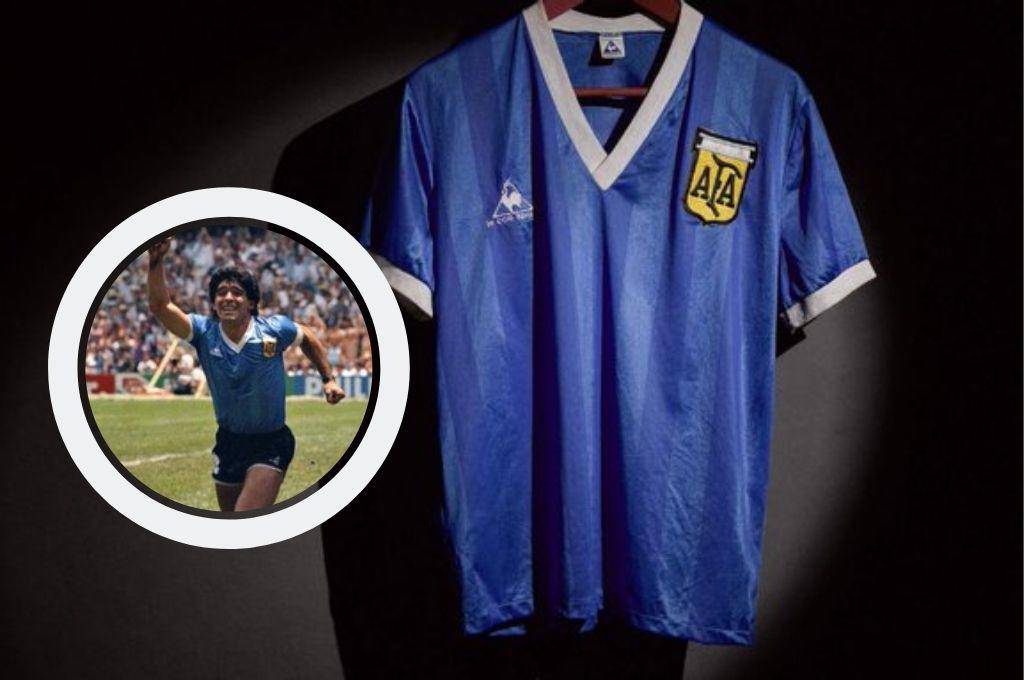 ¡Piden millones de dólares! Subastan la camiseta que Diego Maradona utilizó contra Inglaterra en 1986