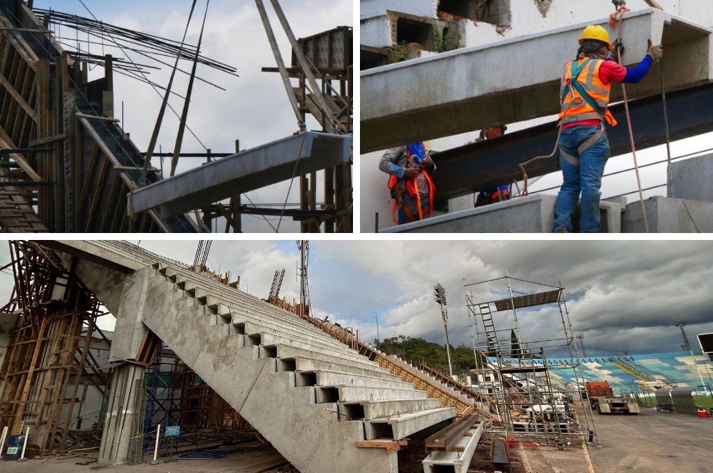 Fotos: Así luce el estadio Nacional Chelato Uclés con las primeras graderías instaladas ¿Cuándo estará listo?