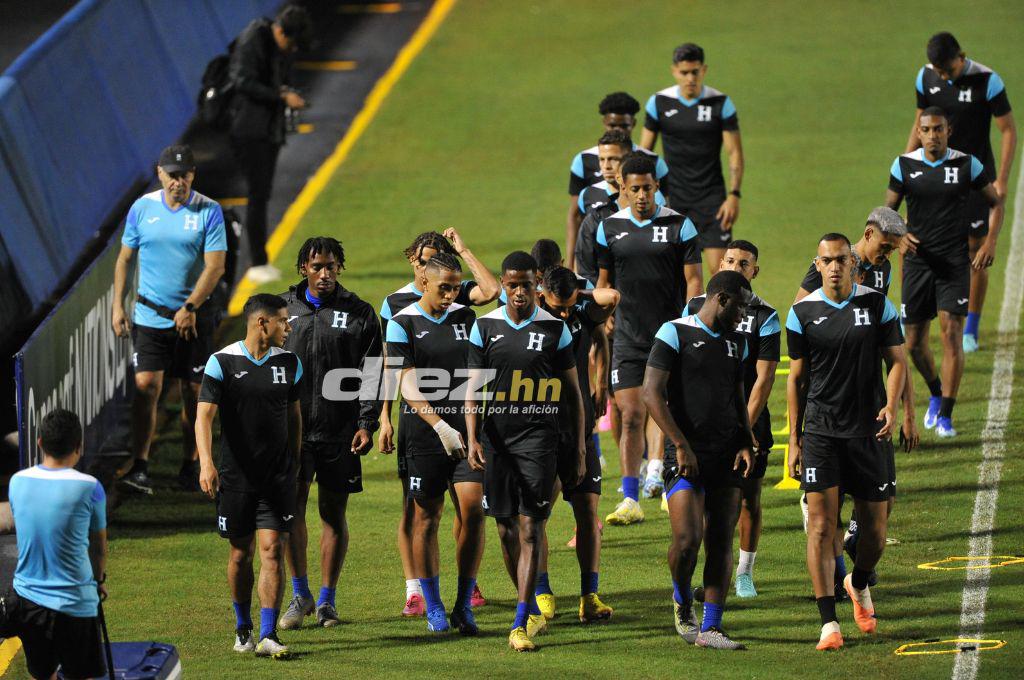 La charla de Rueda con Luis Palma y David Ruiz cambia de “look”: El último entrenamiento de Honduras de cara al choque con México