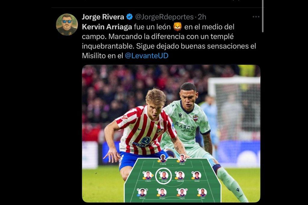 Jugadorazo de cojones es una cosa loca: la prensa se rinde ante Kervin Arriaga tras su partido en el Levante-Atlético