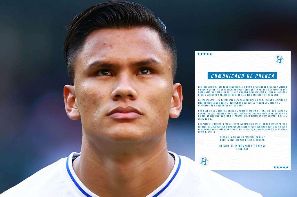 El comunicado oficial de la Fenafuth sobre Denil Maldonado, quien no atendió la convocatoria de la Selección Nacional