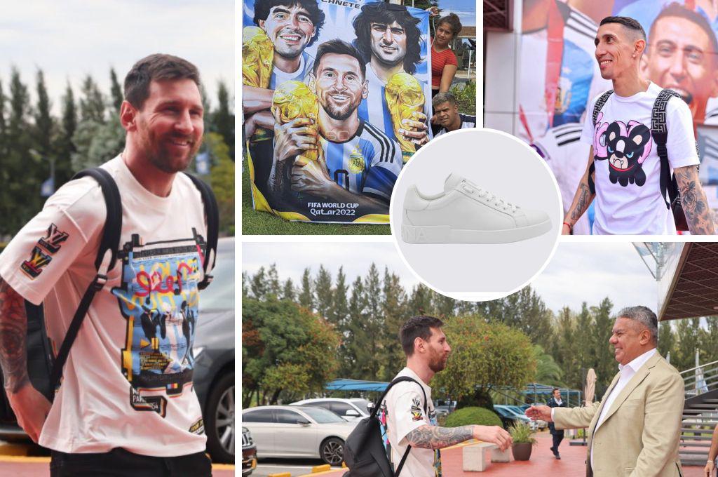 Leo Messi y sus ‘muchachos’ ya están en Argentina: El increíble mural y trapo para la ‘Pulga’ y la nueva camisa de la Albiceleste