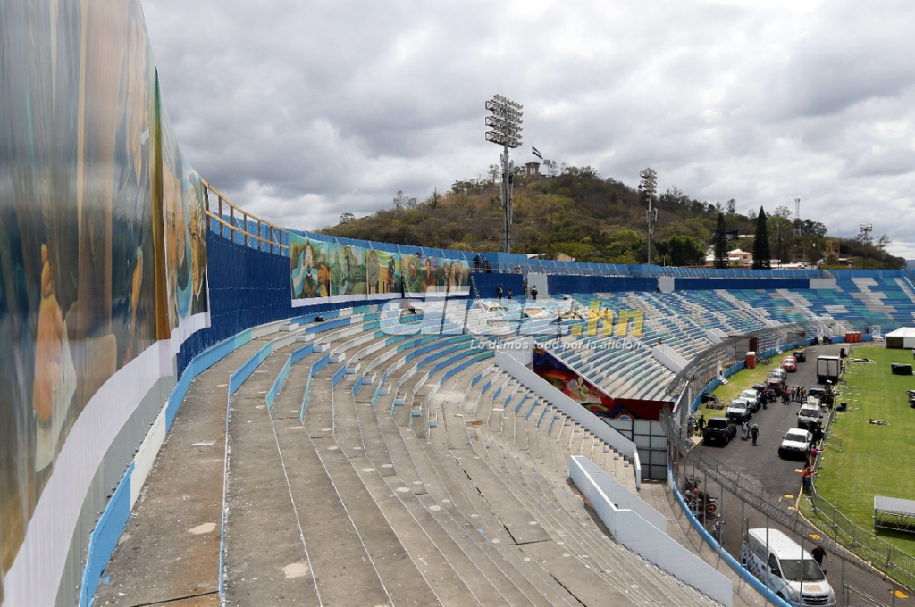 Chelato Uclés vive: Así luce el estadio Nacional previo a la toma de posesión presidencial de Xiomara Castro; la cancha quedará más destrozada