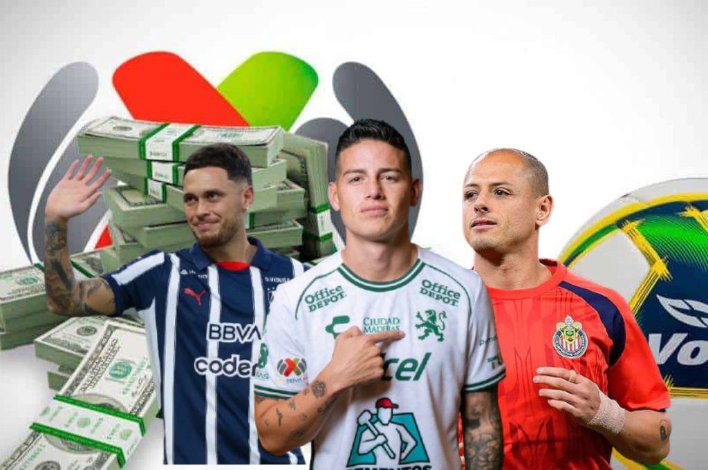 James Rodríguez rompe todo: estos son los salarios más altos de la Liga MX; Chicharito y Gignac desbancados