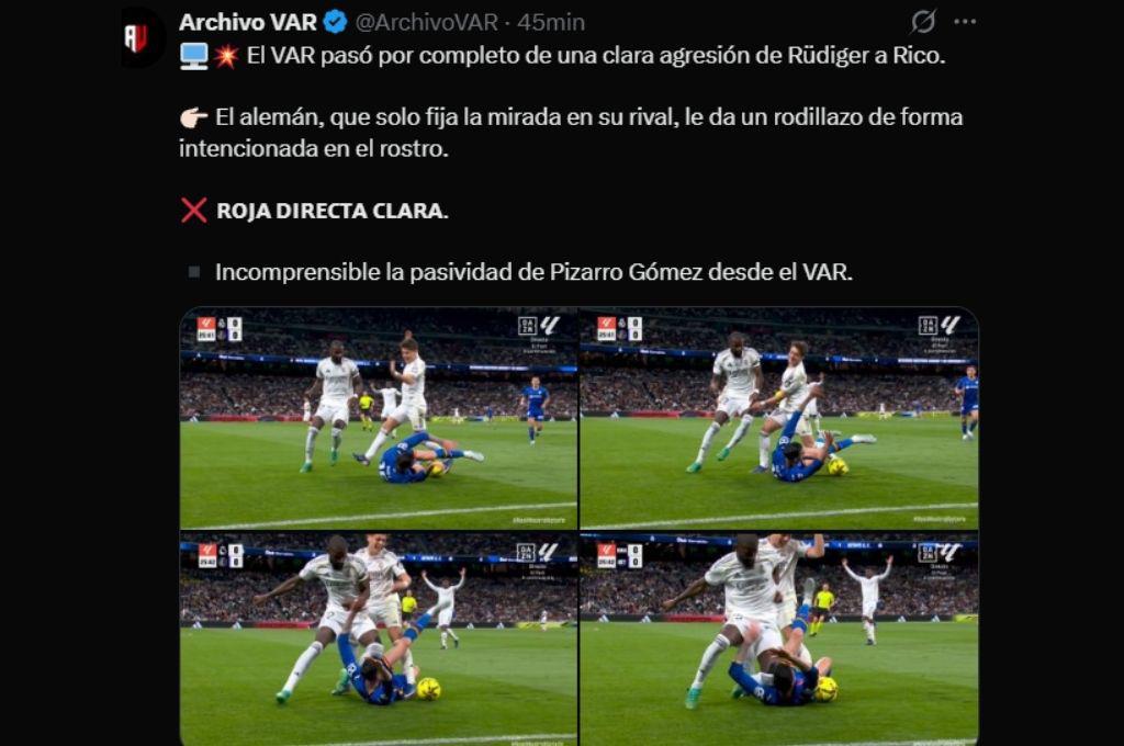 El tremendo error del VAR en el triunfo del Getafe, jugador del Madrid expulsado por una tontería y otro desastre en el Bernabéu