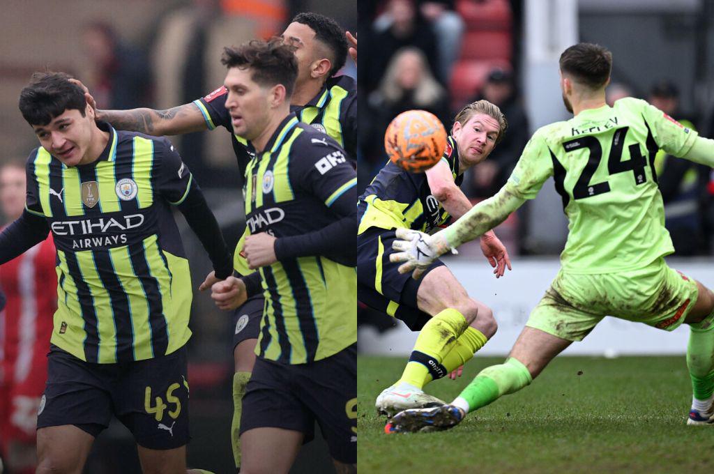 De Bruyne los salvó: City pasó de ronda en FA Cup, pero tuvo que sufrir ante un equipo de tercera división