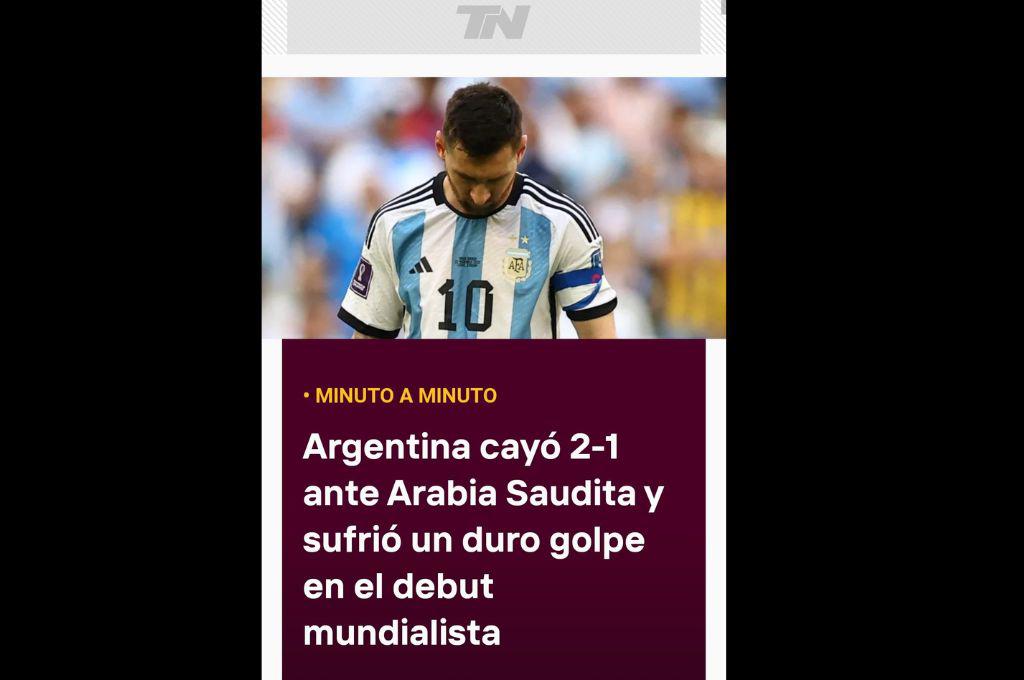 “Ni D10s ayuda al que madruga”: Así reaccionó la prensa tras la derrota de Argentina ante Arabia Saudita en Qatar 2022