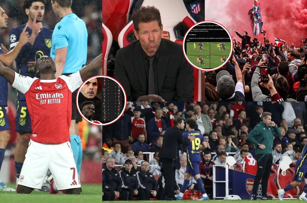 El doble error que hizo el VAR al Atlético, el récord que tiene el Arsenal en la Champions y la pelea que tuvo el Cholo