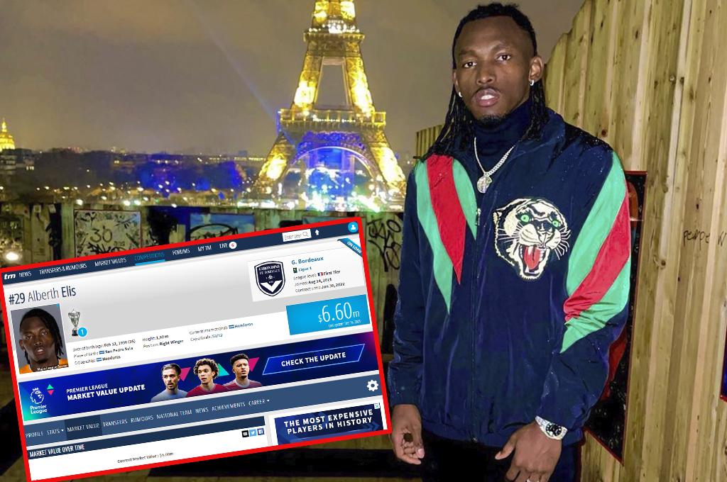 Cinco meses le bastaron al hondureño Alberth Elis en la Liga de Francia para duplicar su valor en el mercado de piernas