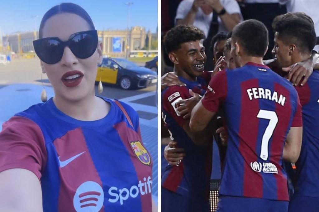 El motivo especial por el que Carolina Lanza, famosa presentadora hondureña, estuvo en el Barcelona - Sevilla