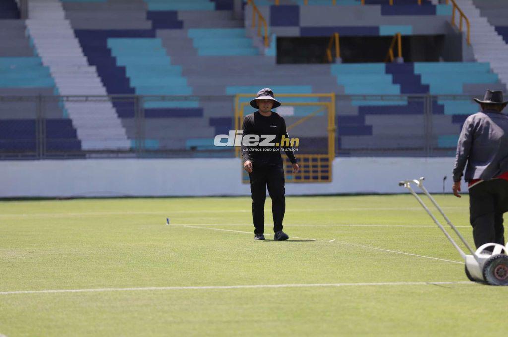 Así luce la nueva grama del estadio Morazán de San Pedro Sula para el Real España vs Olimpia