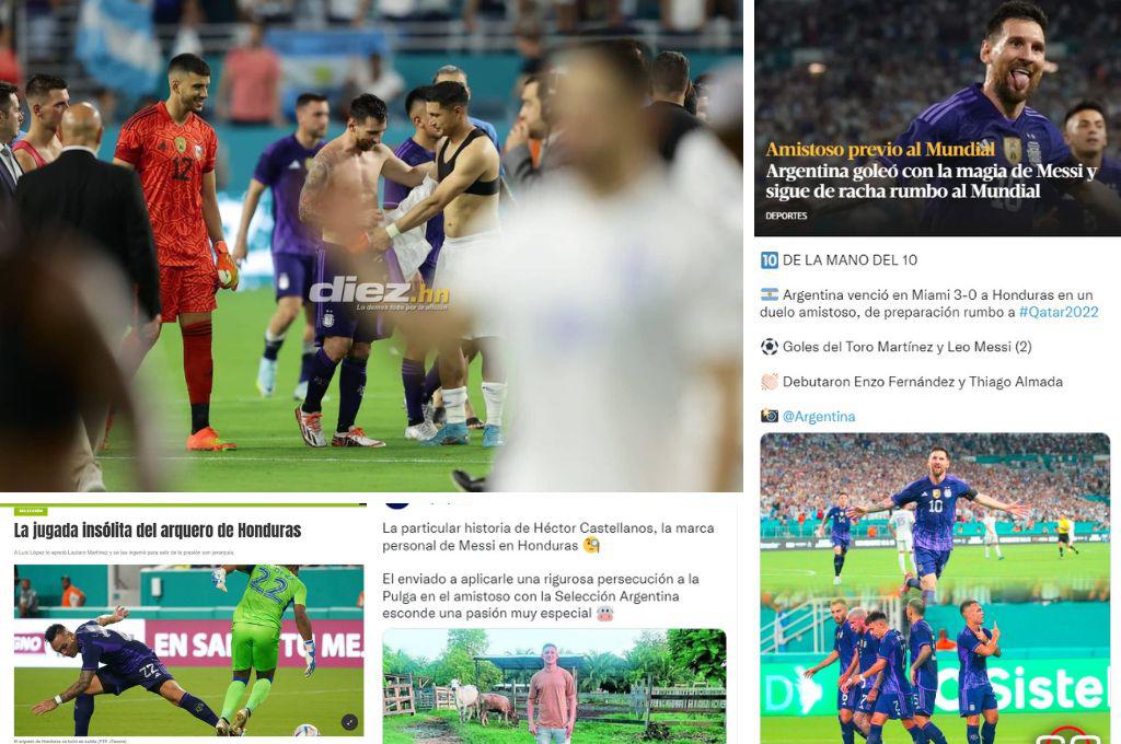 ¡Así hablan de Messi y Héctor Castellanos! La reacción de la prensa argentina luego de golear a Honduras: “responden con violencia”