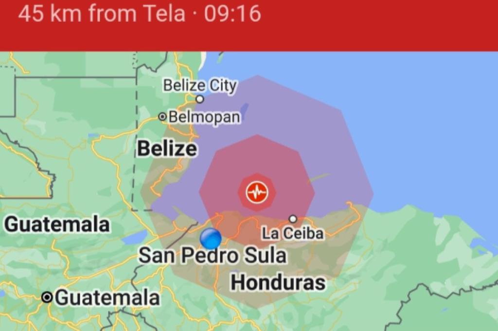 Informe especial: Temblor de magnitud 5,9 sacude a la zona Norte de Honduras, Belice y Guatemala