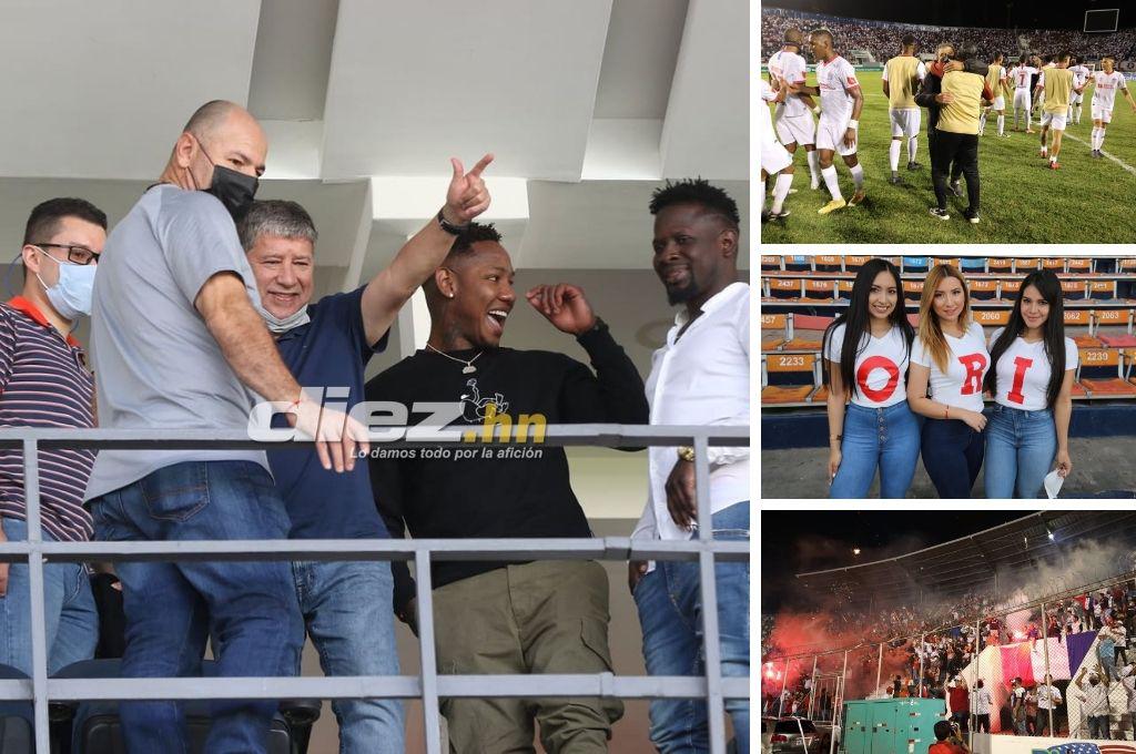 No lo viste en TV: Bellas mujeres, el festejo del Olimpia y los invitados de lujo en el palco