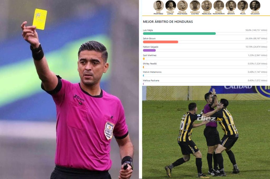 ¿Y Saíd Martínez? Luis Mejía, el sorpresivo referí que arrasa en Premios DIEZ como Mejor Árbitro de la Liga Nacional