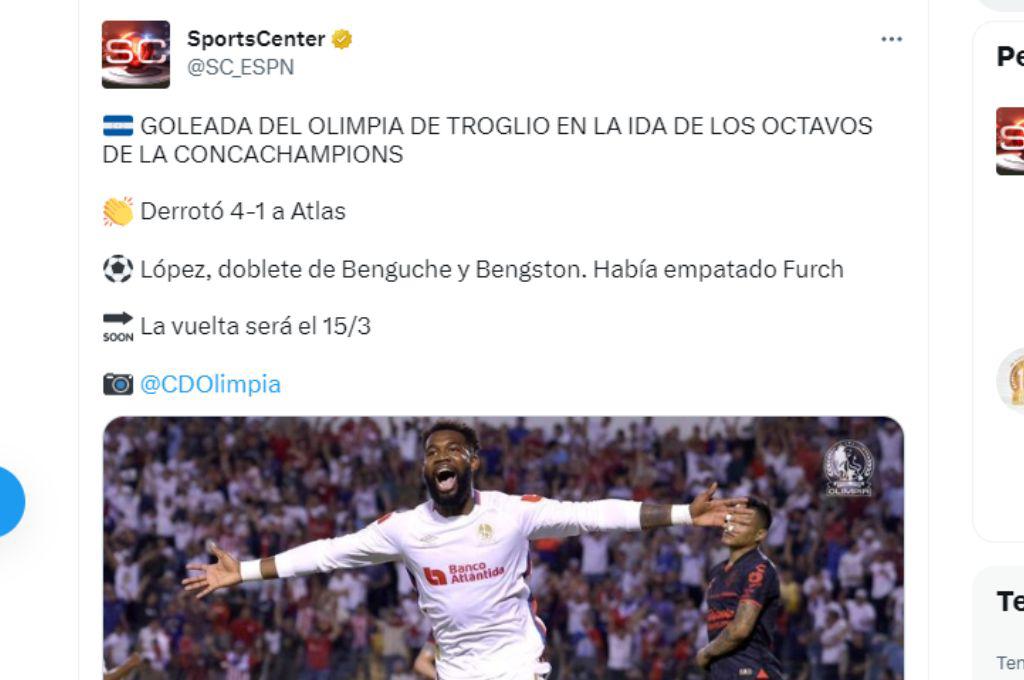 ¡Ridículo y goleada de escándalo! Prensa mexicana y hondureña salen al paso tras la paliza de Olimpia al Atlas por la Champions de Concacaf