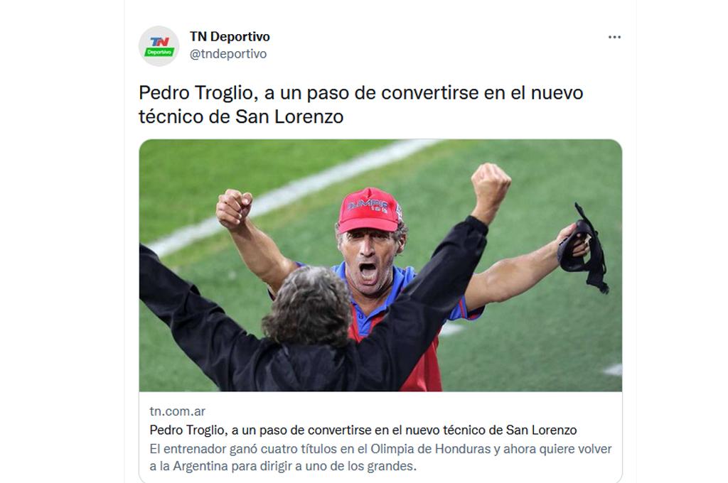 Las reacciones de medios, periodistas y afición sobre el posible fichaje de Pedro Troglio por el San Lorenzo de Argentina