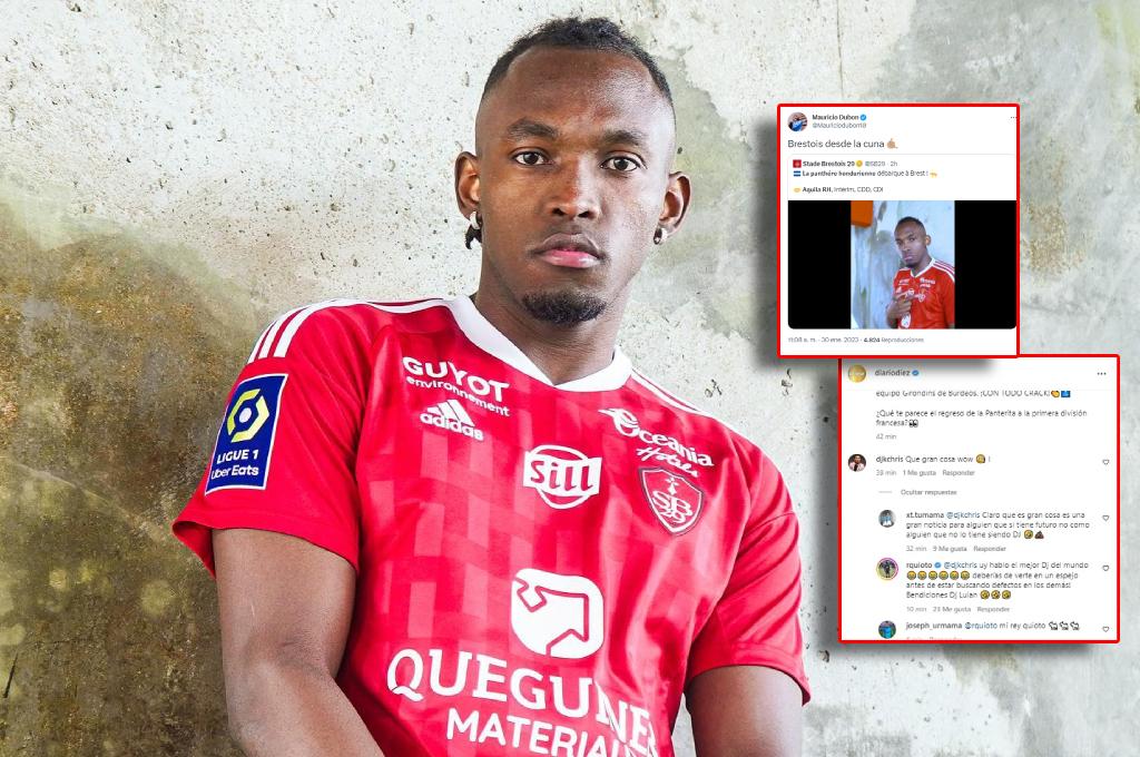 Romell Quioto sale en defensa de Alberth Elis tras críticas de su fichaje en el Brest; Mauricio Dubón lo apoya