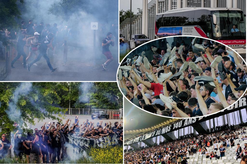 La furia de los aficionados del Girondins tras virtual descenso: Intentaron bloquear autobús, lanzaron papel higiénico y los llenaron de gas lacrimógeno