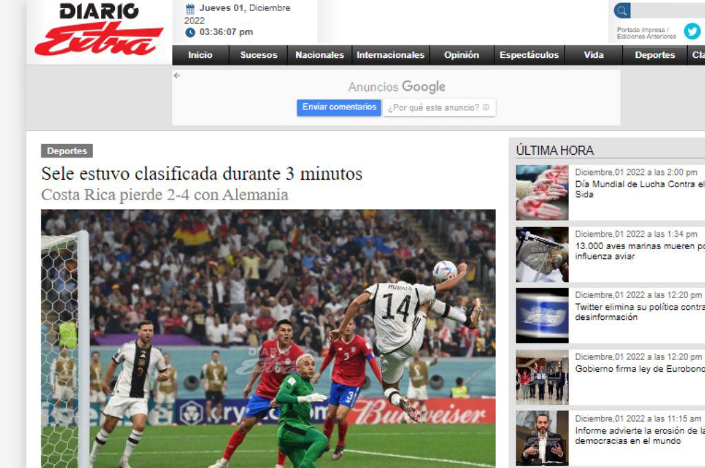 “Con las botas puestas” prensa de Costa Rica destaca presentación de su selección en el Mundial de Qatar