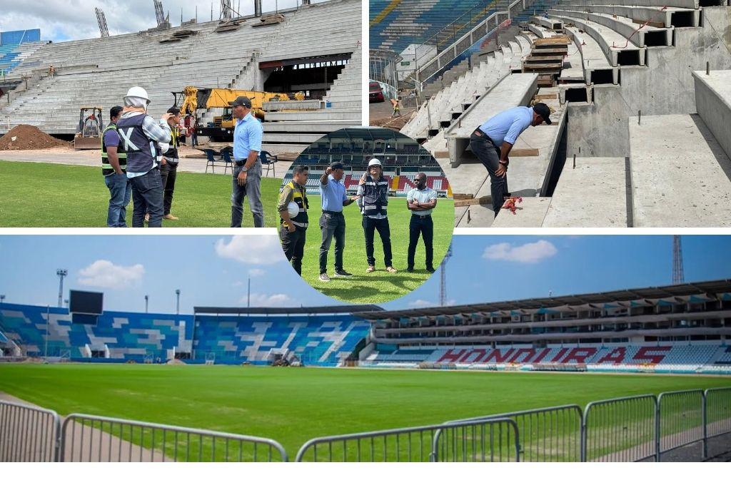 Exseleccionado de Honduras figura en la supervisión del estadio Nacional; así lucen sus graderías previo al Clausura