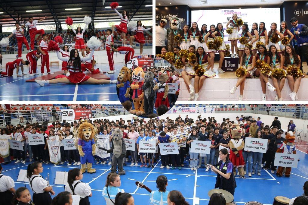 UNITEC vivió una gran fiesta con el lanzamiento de los Juegos de la Juventud; las cheerleading se roboron el show