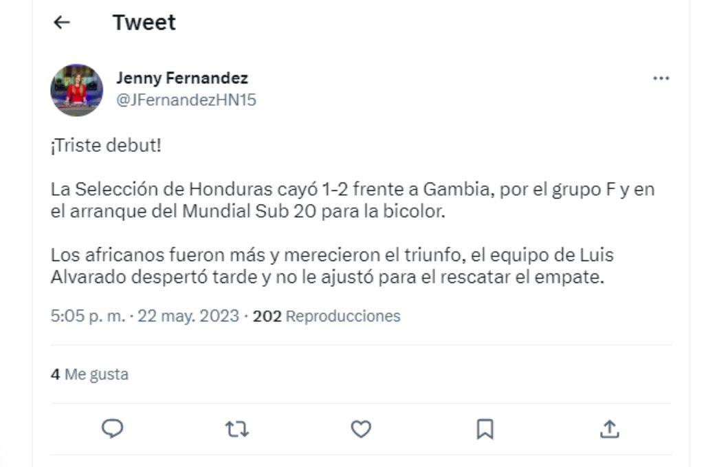Prensa hondureña reacciona molesta tras la derrota de la Selección Sub-20 de Honduras ante Gambia en Argentina