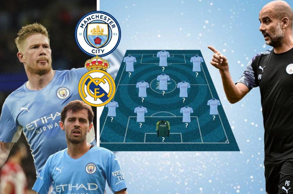 Poderosa alineación de Pep: Así será el 11 del Manchester City ante el Real Madrid en “semis” de la Champions