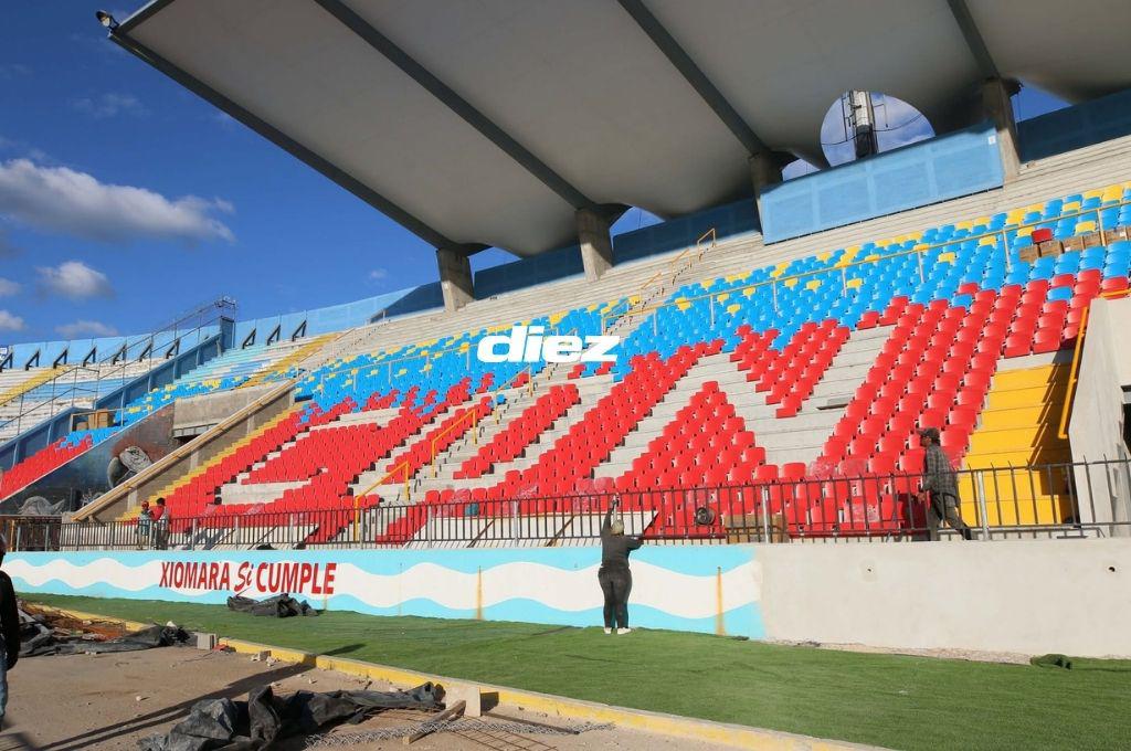 Luce impecable Estadio Nacional previo a la gran final Olimpia-Marathón; así pulen los últimos detalles en su gradería