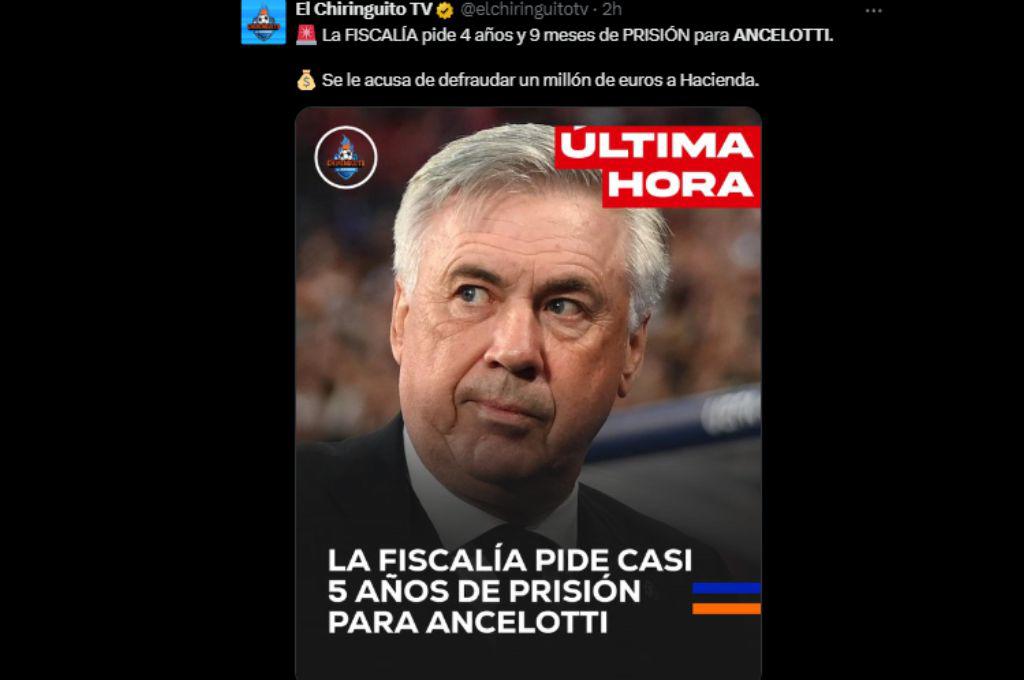 “Escándalo mundial”, “está tranquilo”: así reacciona la prensa internacional sobre el caso de Carlo Ancelotti