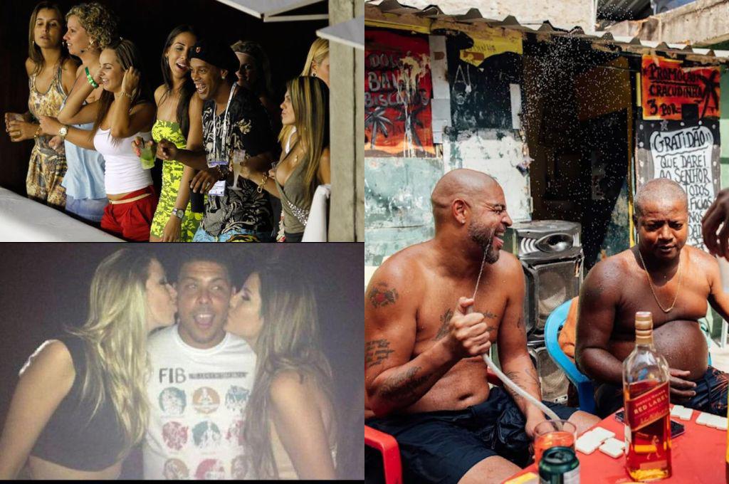 Uno reunió a 80 mujeres durante 48 horas: Adriano y otros futbolistas brasileños que son conocidos por ser fiesteros
