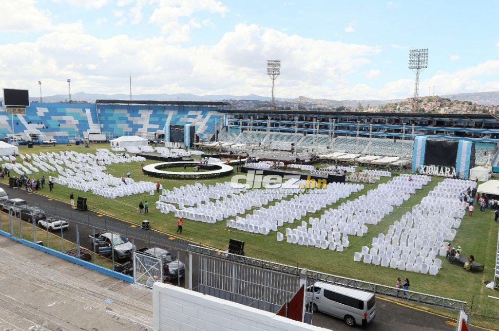 ¡Todo listo! Así luce el estadio Nacional de Tegucigalpa para la toma de posesión de Xiomara Castro