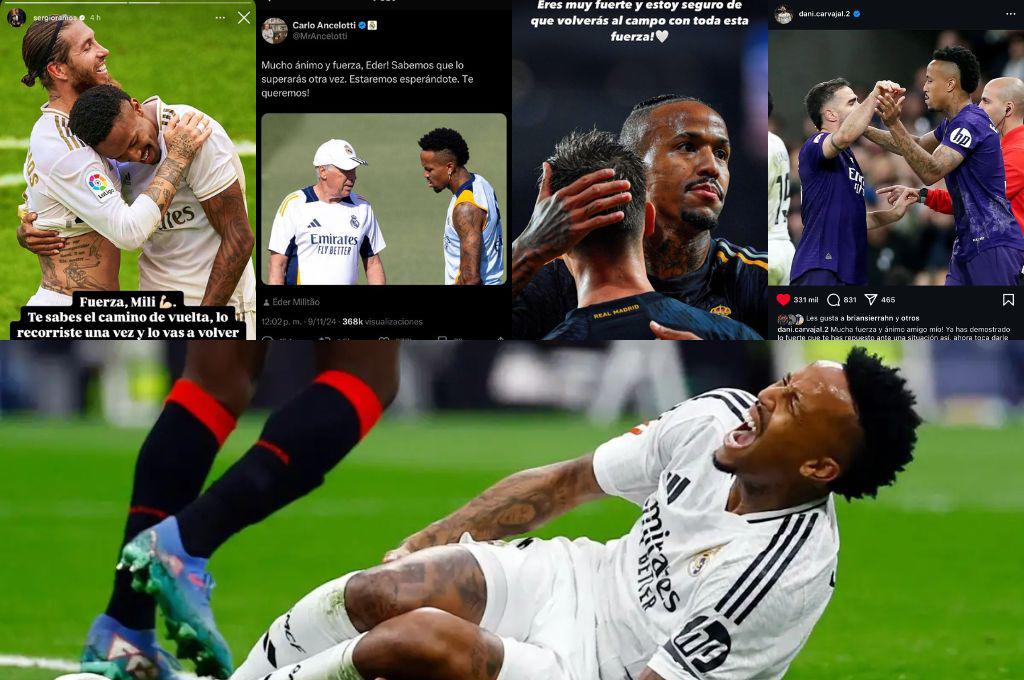 Militao se desahoga en redes y el mensaje de Ramos y Marcelo: el brasileño es arropado por todo el Real Madrid tras su lesión