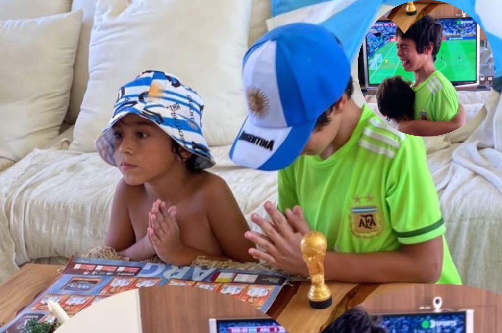 ¡Rezan y rompen en llanto! Hijos de Pedro Troglio no pudieron soportar la felicidad tras la conquista del título de Argentina