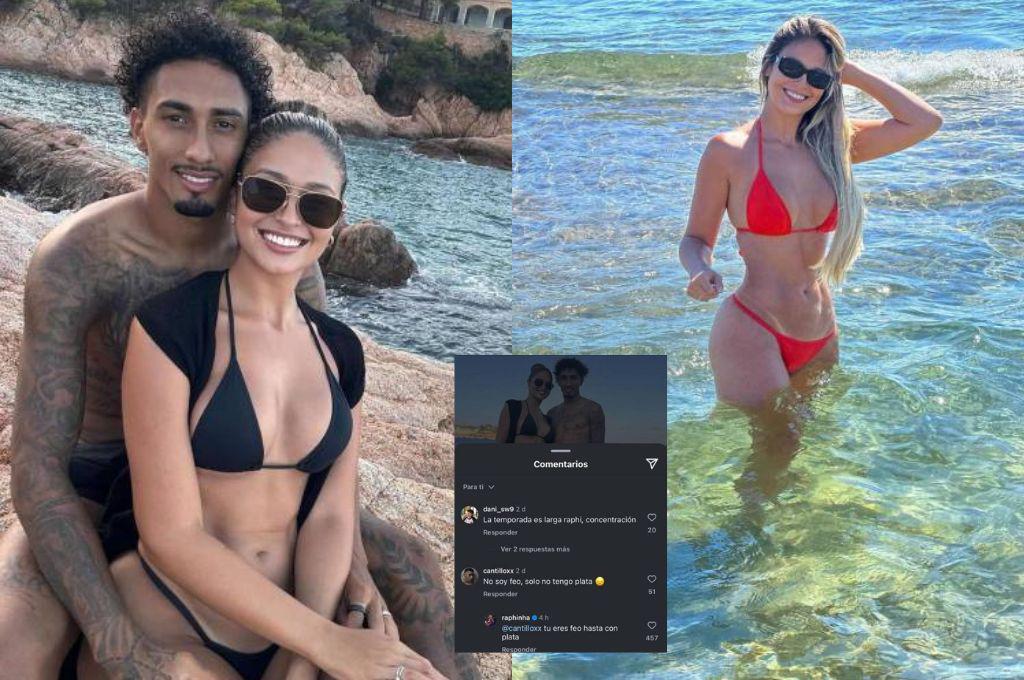 “Tú eres feo hasta con dinero”: el motivo por el que se burlan de Raphinha por polémica foto con su mujer y explota