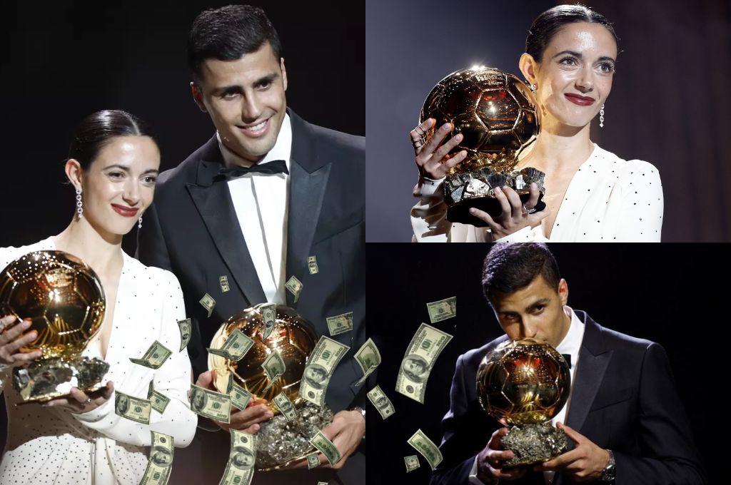 ¿Cuánto dinero se llevaron Rodri Hernández y Aitana Bonmatí por haber ganado el Balón de Oro?