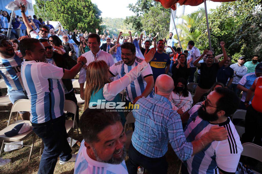 ¿Qué mirás bobo? con asado, al ritmo del bombo y entre abrazos: Así disfrutaron el título mundial en la Embajada de Argentina en Honduras