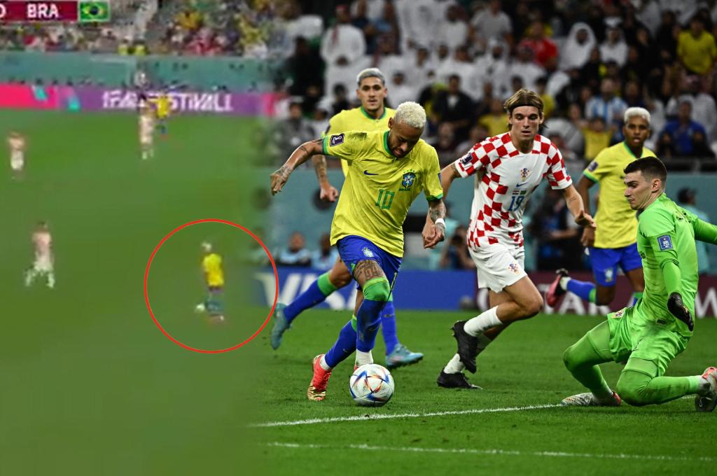 Jugada maradoniana: el brutal golazo de Neymar para adelantar a Brasil ante Croacia en tiempos extras