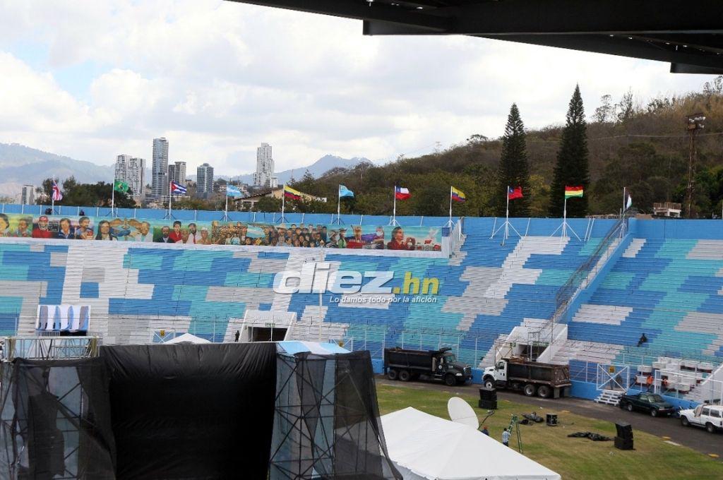 ¡Todo listo! Así luce el estadio Nacional de Tegucigalpa para la toma de posesión de Xiomara Castro