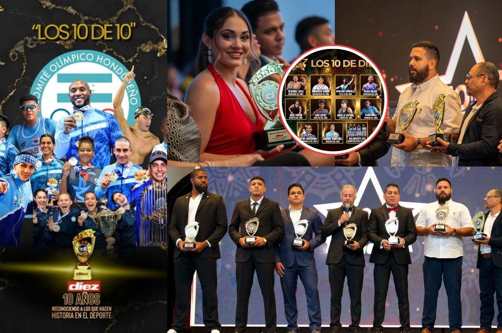 Premios Diez fue una locura: estos son los atletas hondureños que ganaron en la categoría 10 de DIEZ