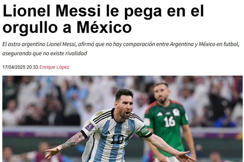 Odiado juegan en galaxias distintas: la reacción de Faitelson y la prensa mexicana tras las palabras de Messi