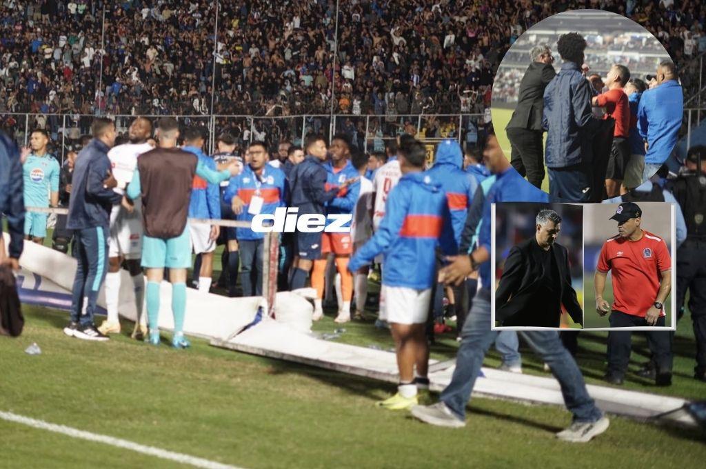 Diego Vázquez y cuerpo técnico de Olimpia sufrirían duro castigo tras protagonizar zafarrancho en el partido de la final