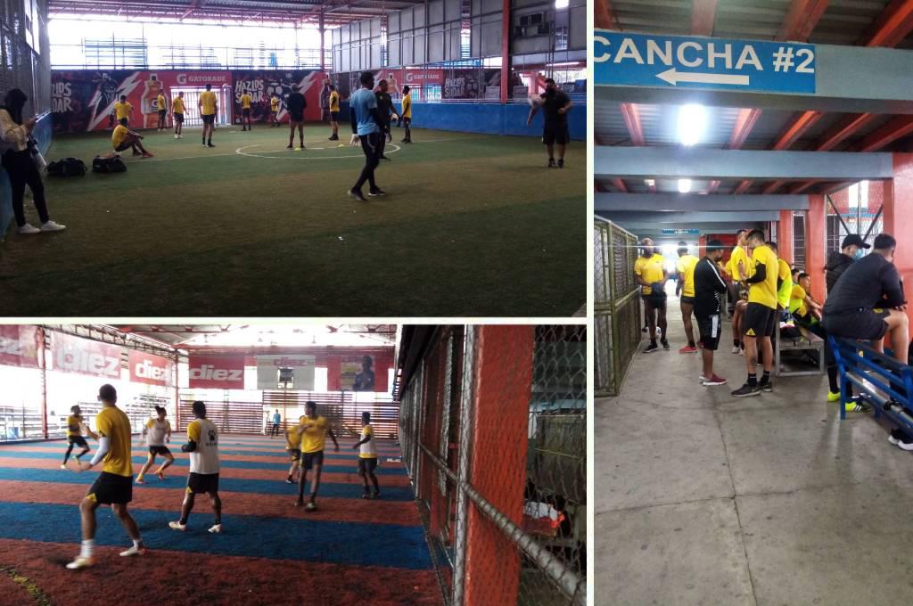 A la espera de Héctor Vargas, Real España entrena en cancha techada debido a las fuertes lluvias en San Pedro Sula