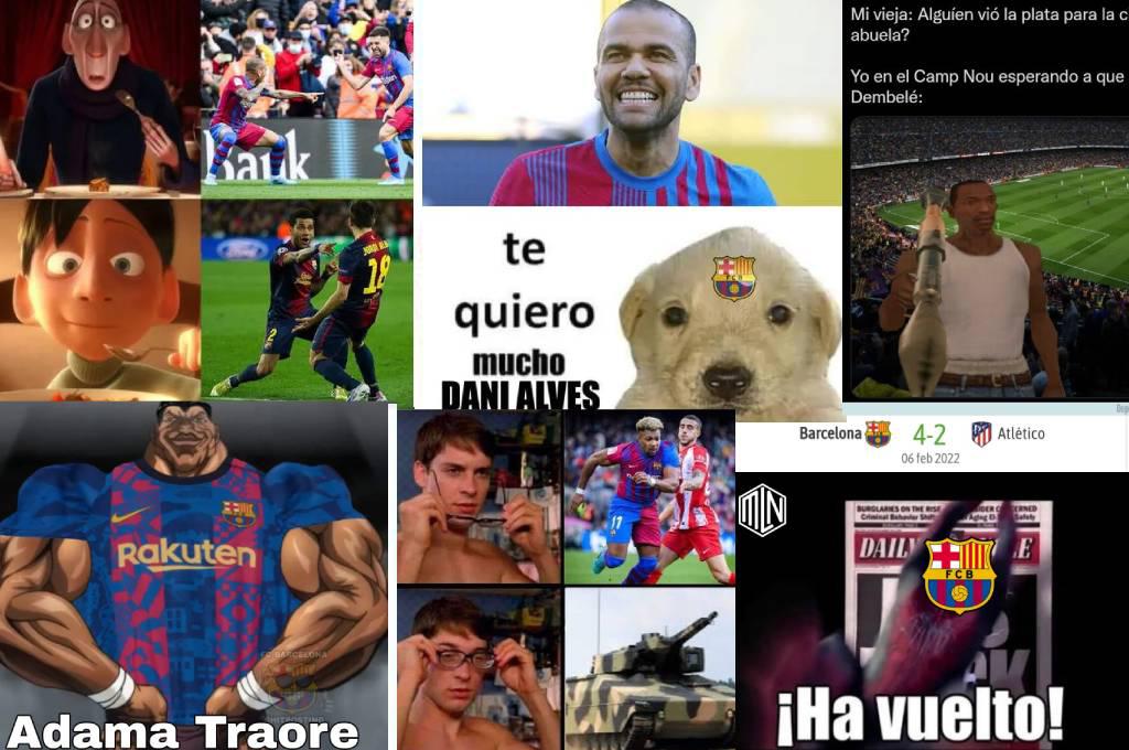 ¡Para reír! Los jocosos memes que exaltan a Dani Alves y Adama Traoré tras el triunfo del Barcelona ante Atlético