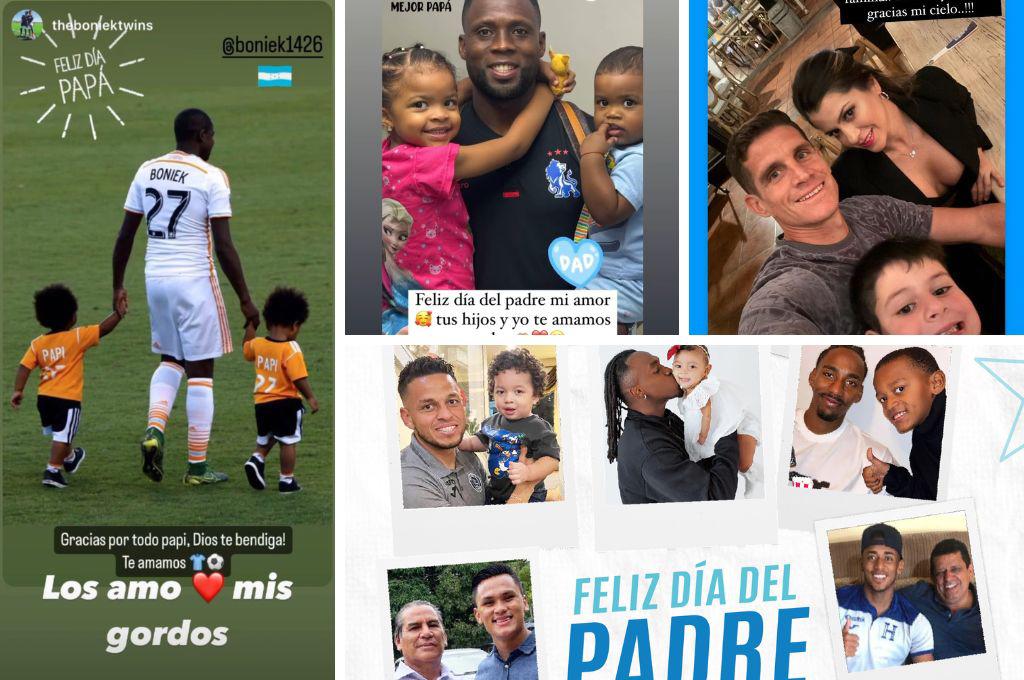 ¡Rodeados de cariño! Las dedicatorias que recibieron los futbolistas y ex figuras hondureñas en el día del padre