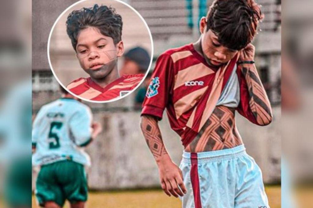 A sus 10 años se 'tatuó' todo su cuerpo: la razón por la que joven futbolista se vuelve viral en las redes: Son voces ancestrales...